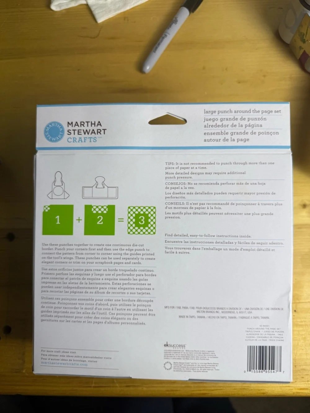 NEW‎ Martha Stewart Punch Around the Page Large Set Triple Chain Paper Crafting